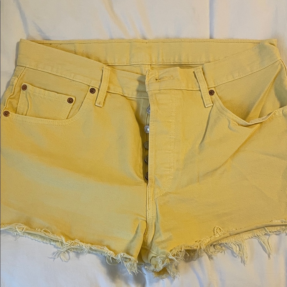 Levi's Yellow Jean Shorts for Women